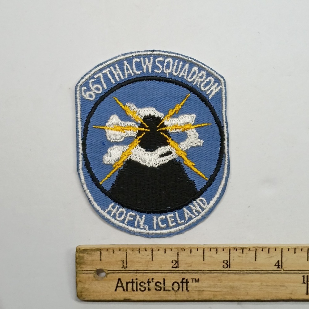 667th ACW Squadron Hofn Iceland Vintage Embroidered Military Air Force Patch